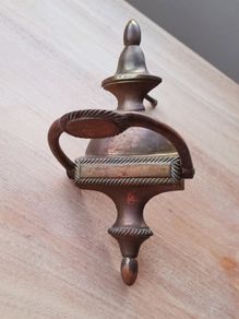 Vintage brass front door knocker  (VHL  & CAV  marks)