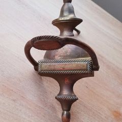 Vintage brass front door knocker  (VHL  & CAV  marks)