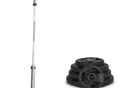 120 kg Olympic Weightlifting Set Including 7ft bar
