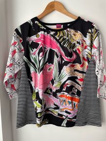 Save the Queen multicoloured frog top size Medium 12