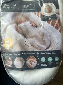 Brand new /Never used  Purflo safe sleep baby bed /lounger