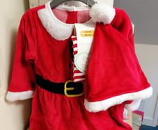 Baby Girl Christmas Party Dress Hat Tights