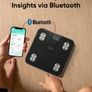 Weighing Scales for Body Weight, Digital Bathroom Scales with Bluetooth, Body Fat Scales, 12 Measurements, Weight/Body Fat/BMI, Fitness Body Composition Analysis, Black, lbs/kg, Smart Scale A1 Image 4