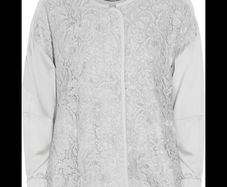 By Malene Birger Silk Lace Paneled Bomber Jacket