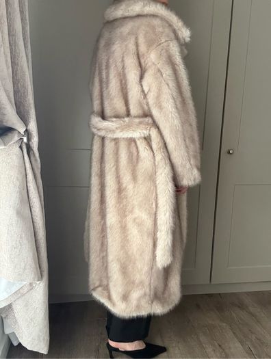 4th & Reckless Schiffer Belted Faux Fur Long Coat