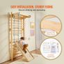 Swedish Ladder Wall Gym 5 in 1 Wooden Indoor Playground Climbing Toys Image 4