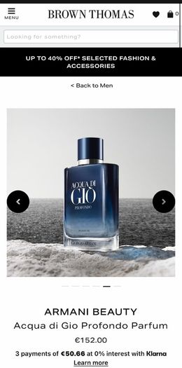 Armani Aqua di Gio Profondo 100ml pure parfum for him