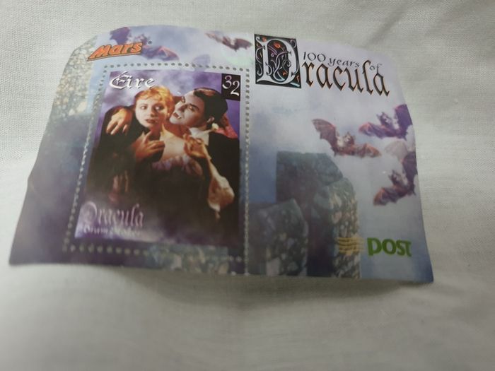 An Post Dracula Stamp 32p Bram Stoker Centenary MARS Promotion Ireland 1997 Never Hinged