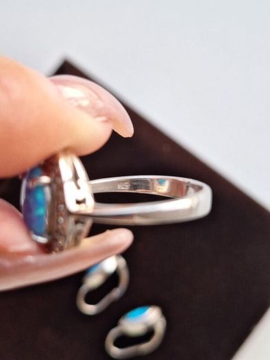 silver ring and earings