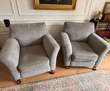 Chesterfield style armchairs (x2)