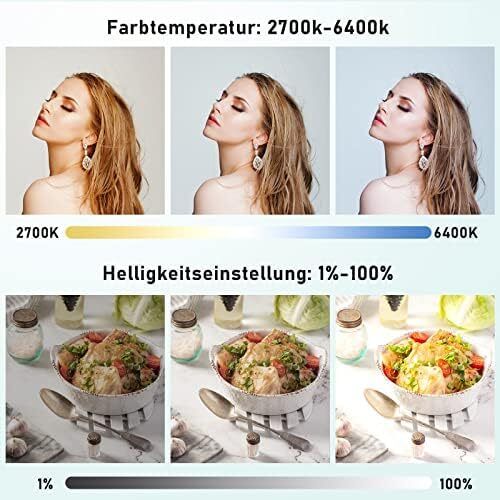 Photography Lighting,FGen 85W LED Soft Box with Remote Control Dimmable 2700-6400K 3 Colour Temperatures  White,Warm,Cold Bulbs for Video,Portrait and Products Shooting