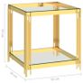 Coffee Table Gold 55x55x55 cm Stainless Steel and Glass Image 2