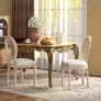 Set of 2 Dining Chairs Kitchen Chairs, Vintage Design, Vienna Straw Look, Natural + Cream Image 3
