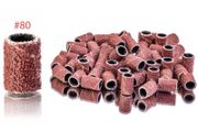 Sanding Bands Nail Drill Bits - 80 Coarse Grit - 100 pcs