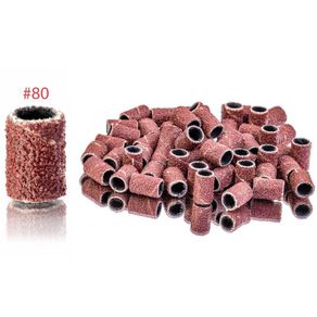 Sanding Bands Nail Drill Bits - 80 Coarse Grit - 100 pcs