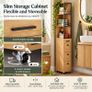 Slim Storage Cabinet with 3 Drawers and Wheels  20cm Narrow Kitchen & Bathroom Storage Unit Image 6