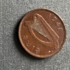 1941 Irish Half Penny/ Leath Phingin