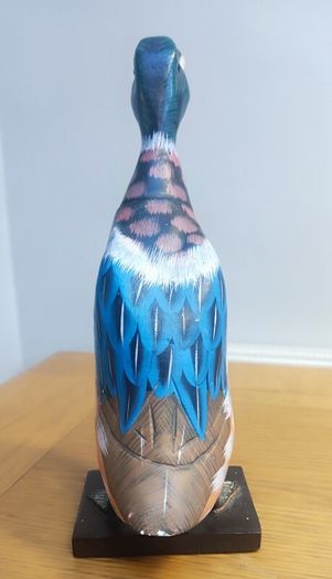 Wooden Hand Carved Hand Painted Duck Clothes Brush