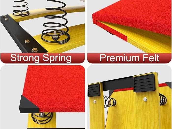 Gymnastics Springboard for Kids Vaulting Training Fitness Playing, Portable Curved Spring Board, Hard Wood Practice Equipment, Elastic Board for Home Room Athletics Training