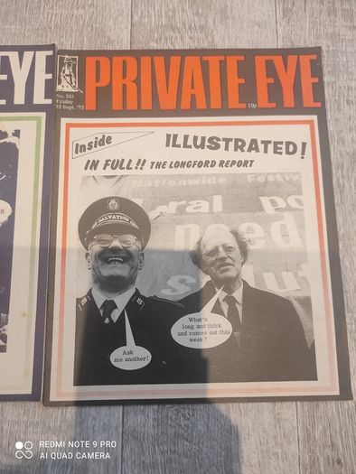 Private Eye 1972 political satire magazines