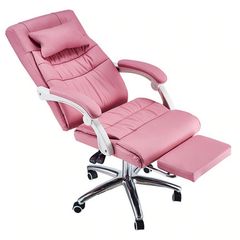Executive Office Chair Racing Gaming Computer Adjustable Swivel Recliner Leather with footstool