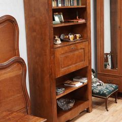 Rustic Solid Oak Bookcase Bureau