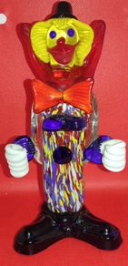 Vintage Murano Venetian Art Glass Clown 8.5" Hand Blown Italy