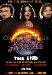 Black Sabbath 3 Arena 2017 Concert Poster Repro A3 Size "NEW"