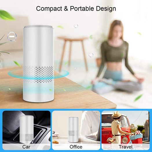_Air Purifier for Home Hay fever with Genuine HEPA Filter, Air Filter Air Purifier with 2 Modes & Night Light, Portable Air Purifier for Dust, Smokers, Pollen, Skin Dandruff, Hay Fever