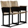 2-Seater Bench Solid Mango Wood and Steel Image 4