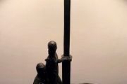 irish bronze sculpture lamp