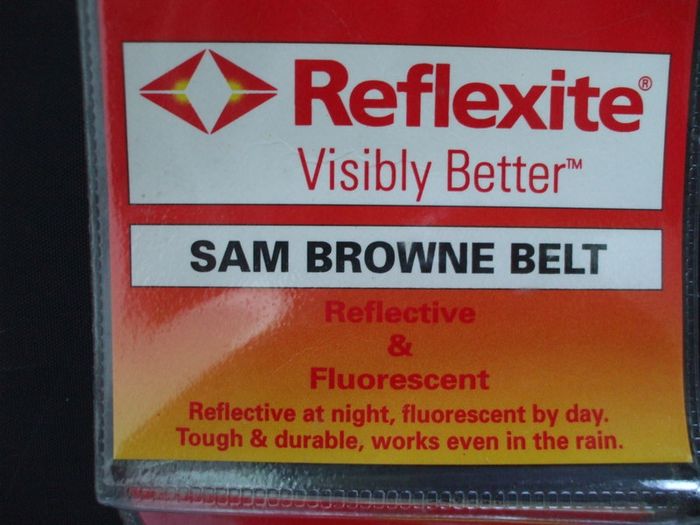 SALE!  Across the body safety belt - REFLEXITE Sam Browne Belt - Reflective and Fluorescent High Visibility Safety Belt - Junior