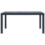 Garden Table Anthracite 150x90x72 cm Plastic Rattan Look Image 3