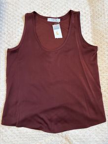 Burgundy Vest Top - L