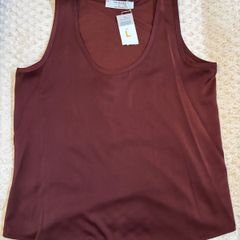 Burgundy Vest Top - L