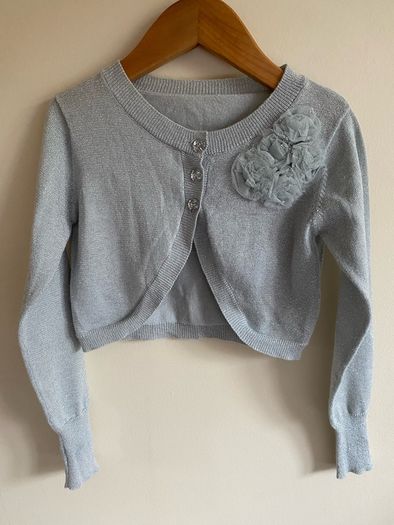Girl's New Silver Glitter Elegant Cardigan / Bolero | Size 5 years