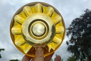 Vintage MCM Adolph Matura Amber Glass Ashtray