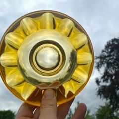 Vintage MCM Adolph Matura Amber Glass Ashtray