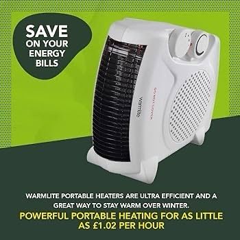 Thermo Fan Heater with 2 Heat Settings and Overheat Protection, 2000W