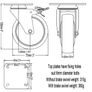 4 x Heavy Duty 75mm Swivel Castor Wheels Trolley Furniture Caster Brake with Free Bolt Fitting Image 2