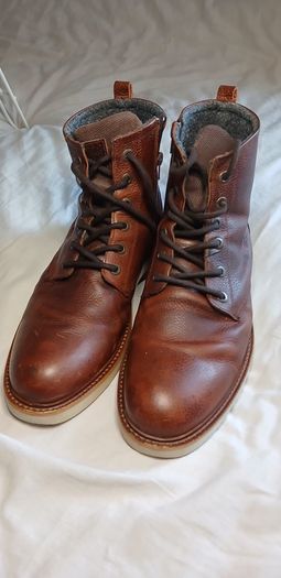 Mens brown bullboxer leather boots EU 46, UK 11