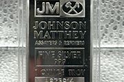 1oz Fine 999 Silver Bullion JM Bar.