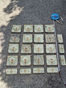 Spectacular Set of  Victorian English Majolica Tiles