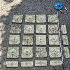Spectacular Set of  Victorian English Majolica Tiles