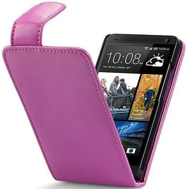 HTC ONE Flip Case Cover in Black / Pink / Purple / Red