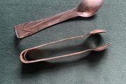vintage silver plated sugar tongs