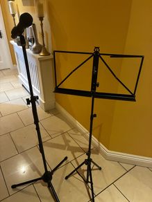 Microphone and Music Stands