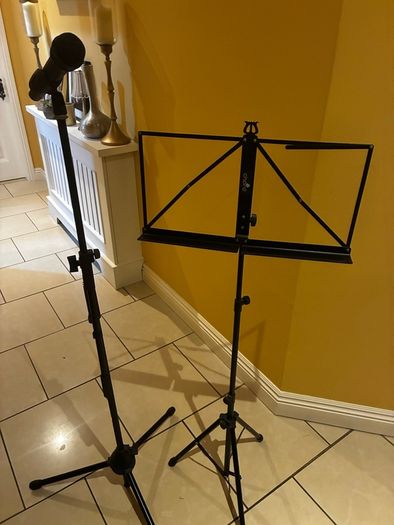 Microphone and Music Stands