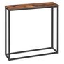 Console Table, Narrow Console Table for Hallway Slim, Hallway Table, Small Sofa Table for Small Spaces, Living Room, Entrance, Bedroom, Industrial, Metal Frame, Rustic Brown Image 2