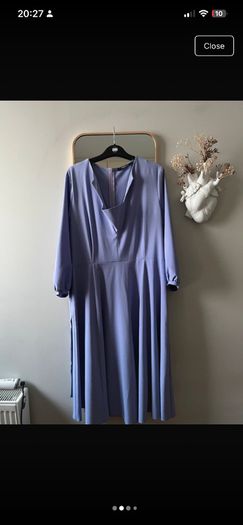 Midi Dress Nadine Milano 1950 Retro style with bow - Lavander size 16 largr